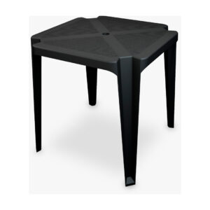 Mesa Quadrada Preta em Polipropileno