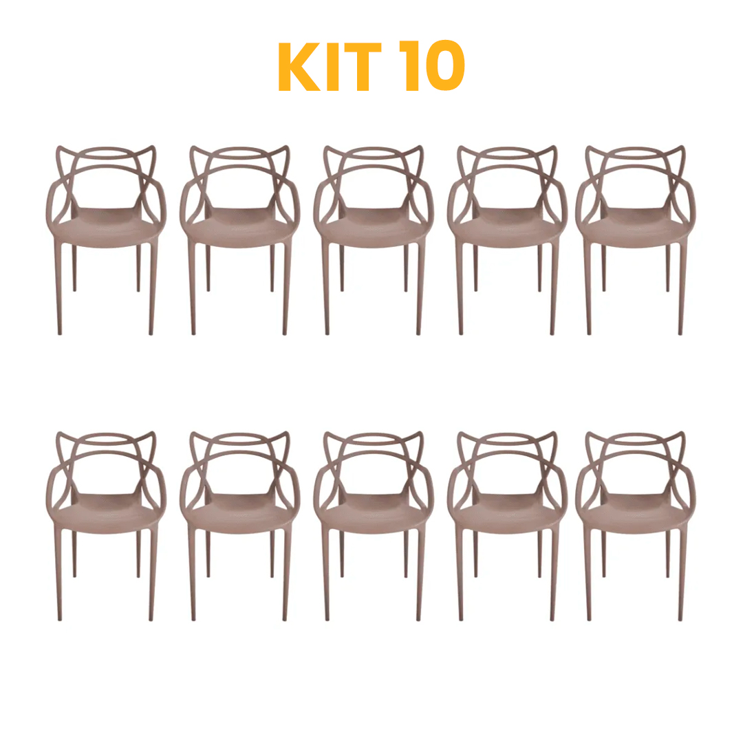 Kit - 10 Cadeiras Allegra Fendi