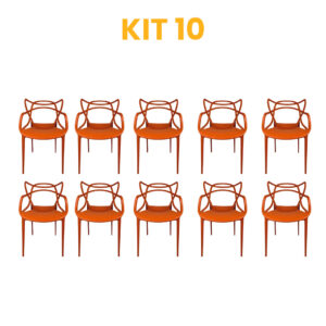 Kit - 10 Cadeiras Allegra Terracota