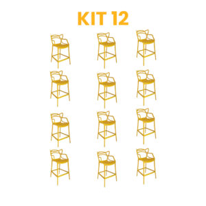 Kit 12 - Banqueta Allegra Amarela