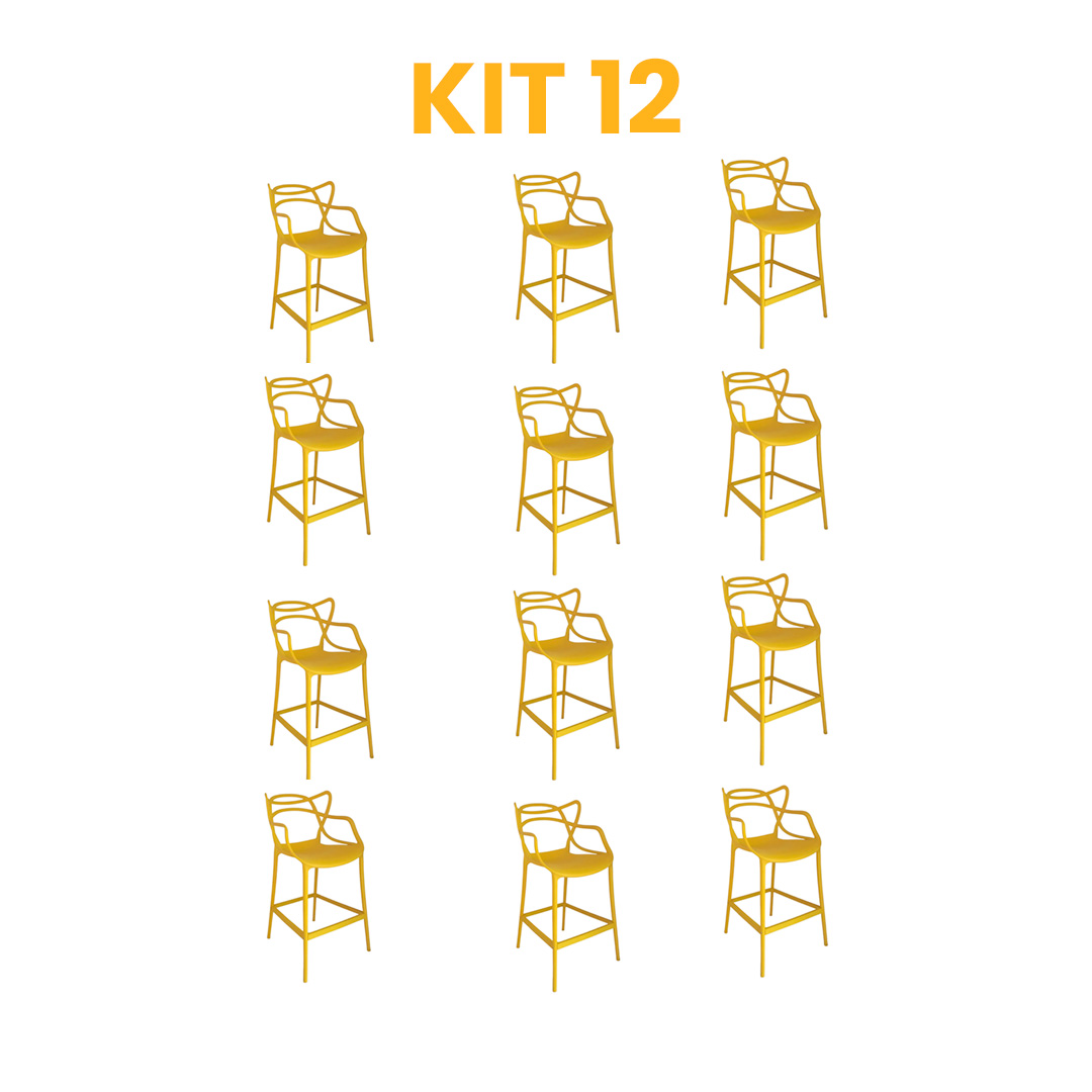 Kit 12 - Banqueta Allegra Amarela