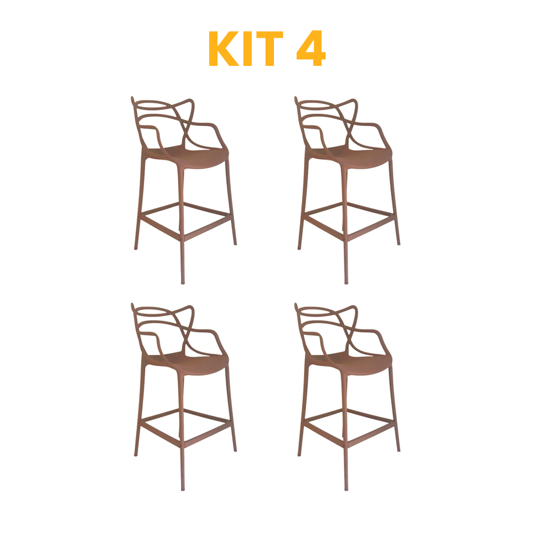 Kit 4 - Banqueta Allegra Fendi