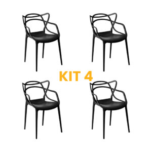 Kit - 4 Cadeiras Allegra Preta