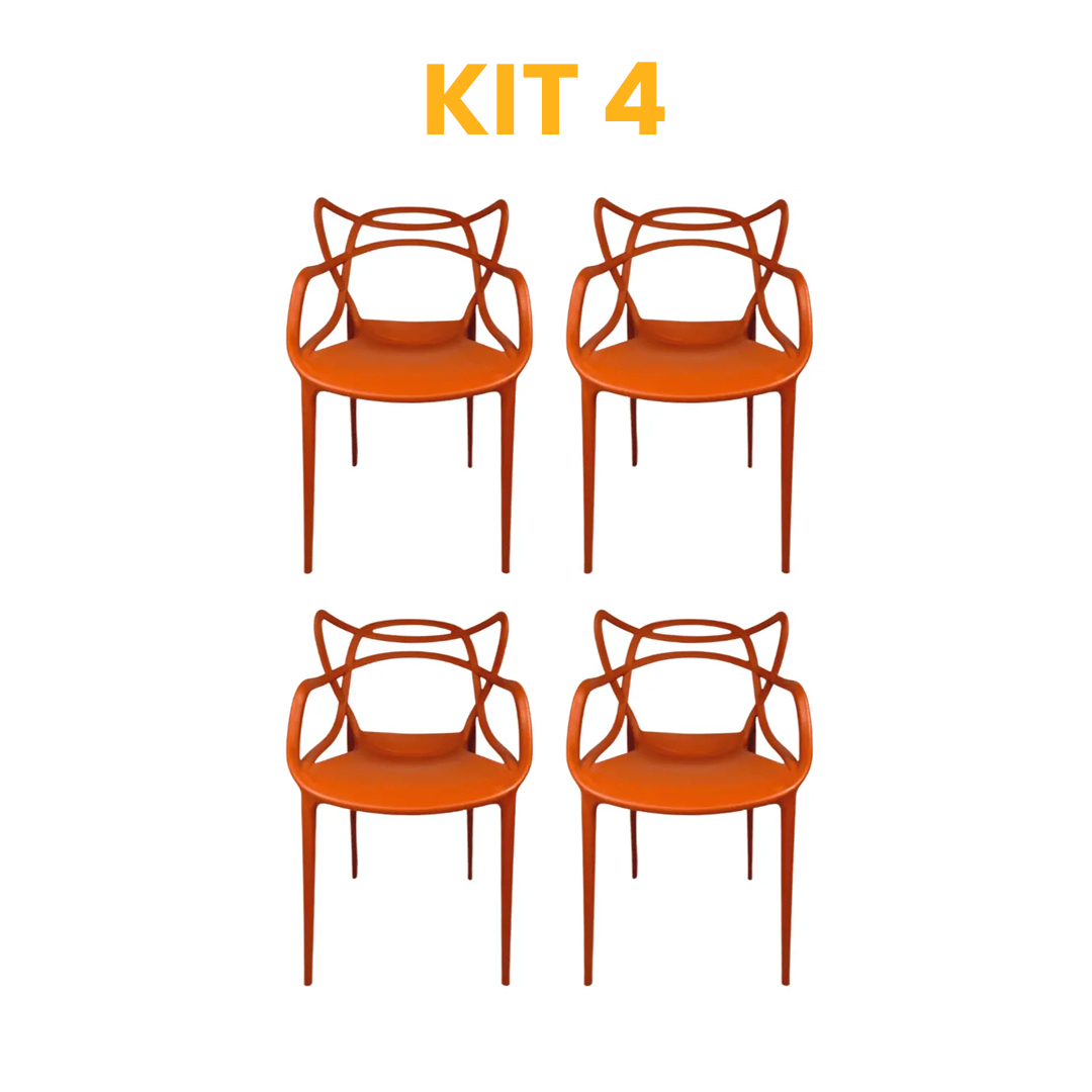 Kit - 4 Cadeiras Allegra Terracota
