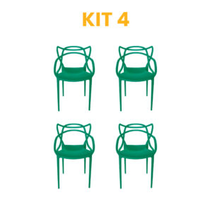 Kit - 4 Cadeiras Allegra Verde