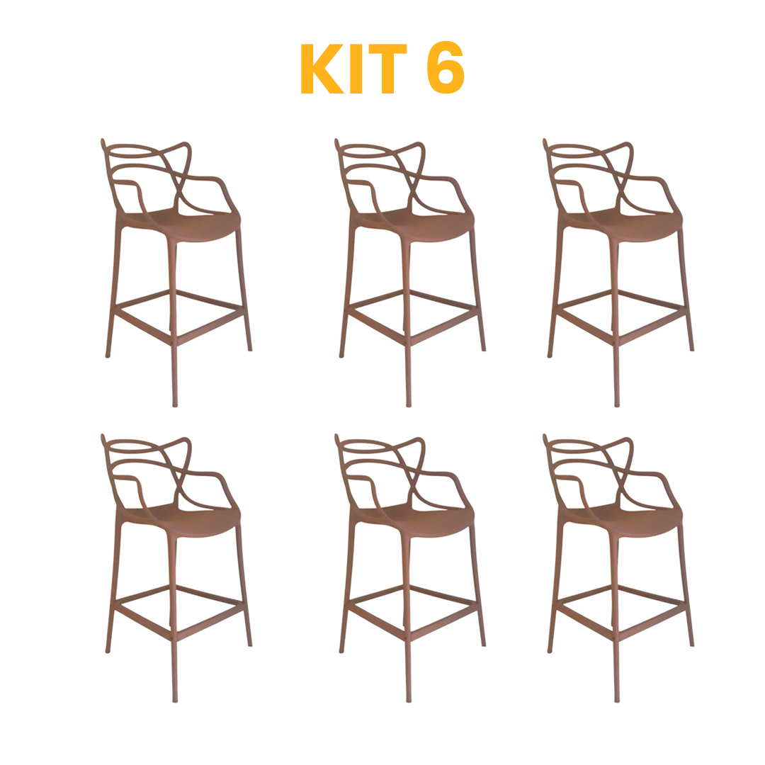 Kit 6 - Banqueta Allegra Fendi