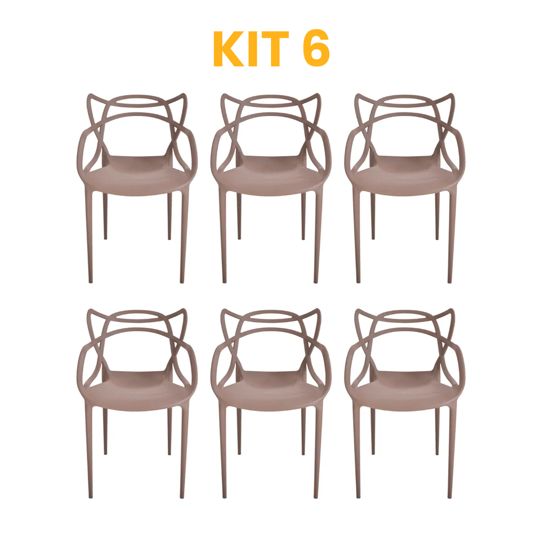 Kit - 6 Cadeiras Allegra Fendi