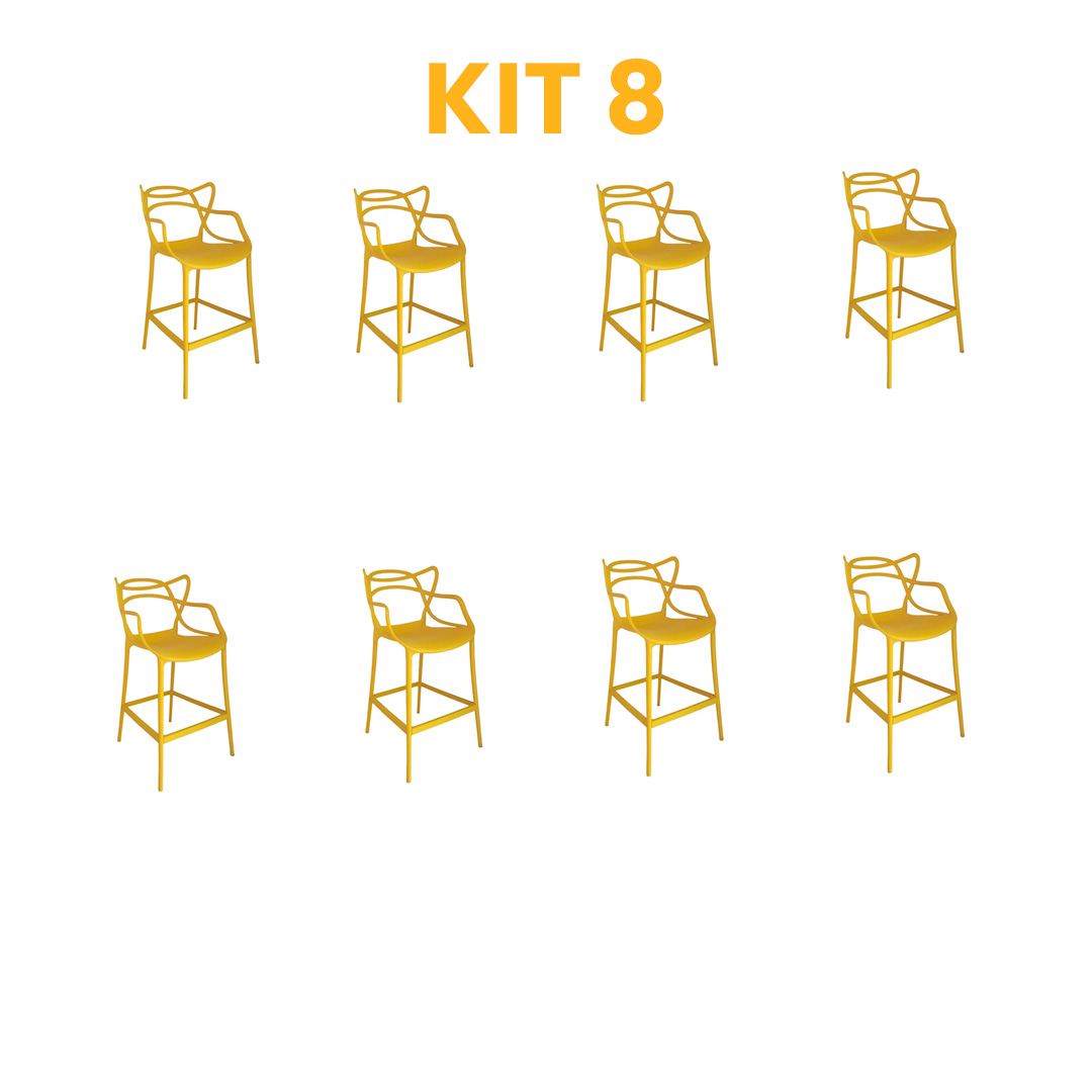 Kit 8 - Banqueta Allegra Amarela