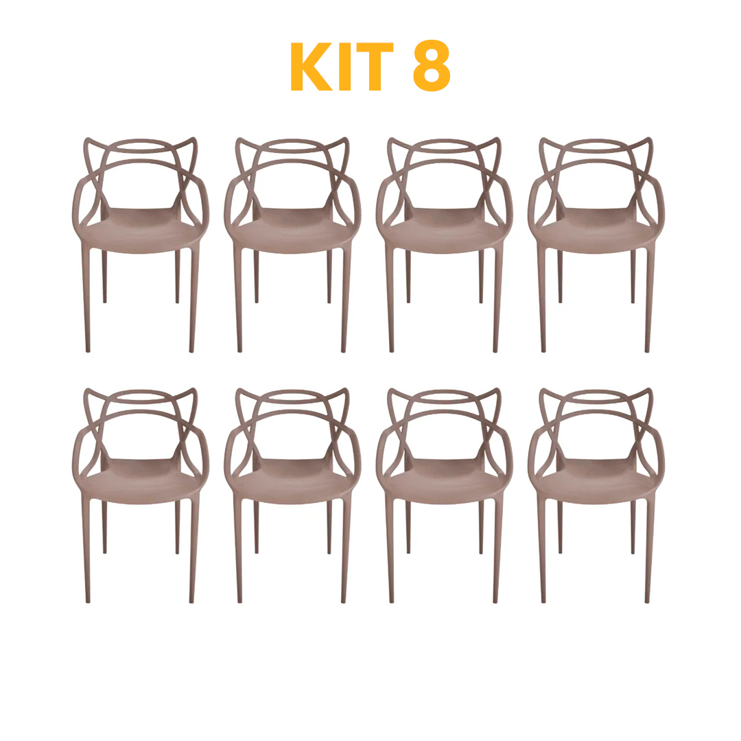 Kit - 8 Cadeiras Allegra Fendi
