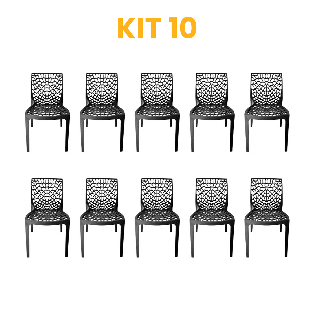Kit - 10 Cadeiras Gruvyer