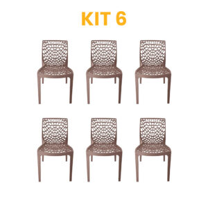 Kit - 6 Cadeiras Gruvyer Fendi