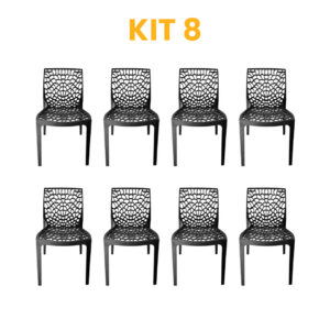 Kit - 8 Cadeiras Gruvyer