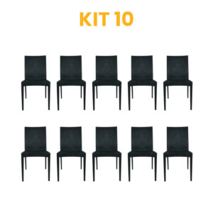 Kit - 10 Cadeiras Rattan