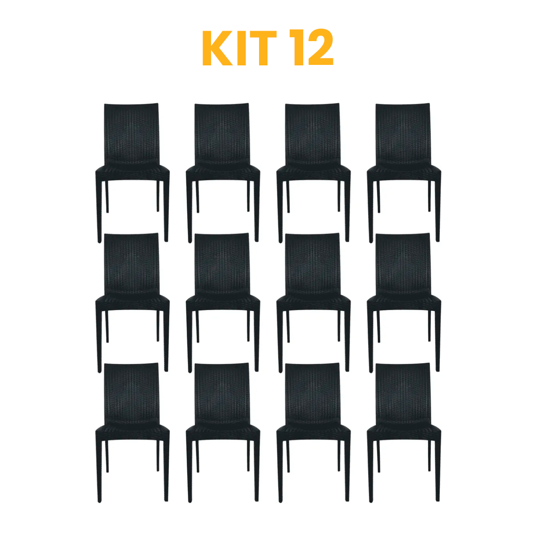 Kit - 12 Cadeiras Rattan
