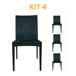 Kit - 4 Cadeiras Rattan