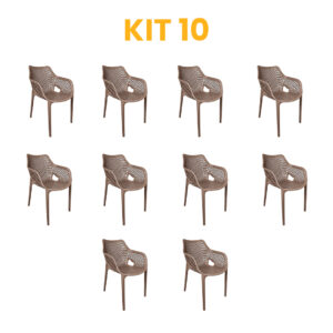 Kit - 10 Cadeira Suits Fendi