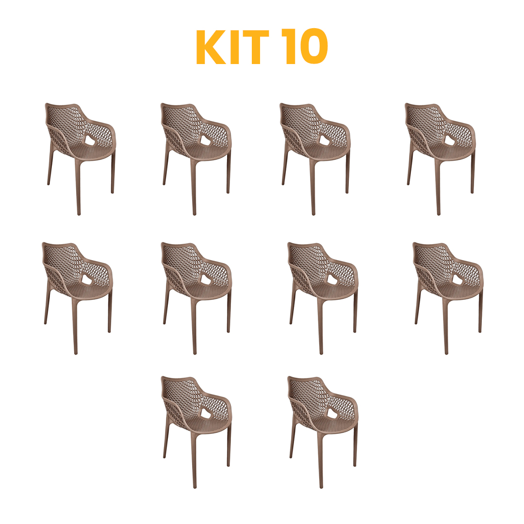 Kit - 10 Cadeira Suits Fendi