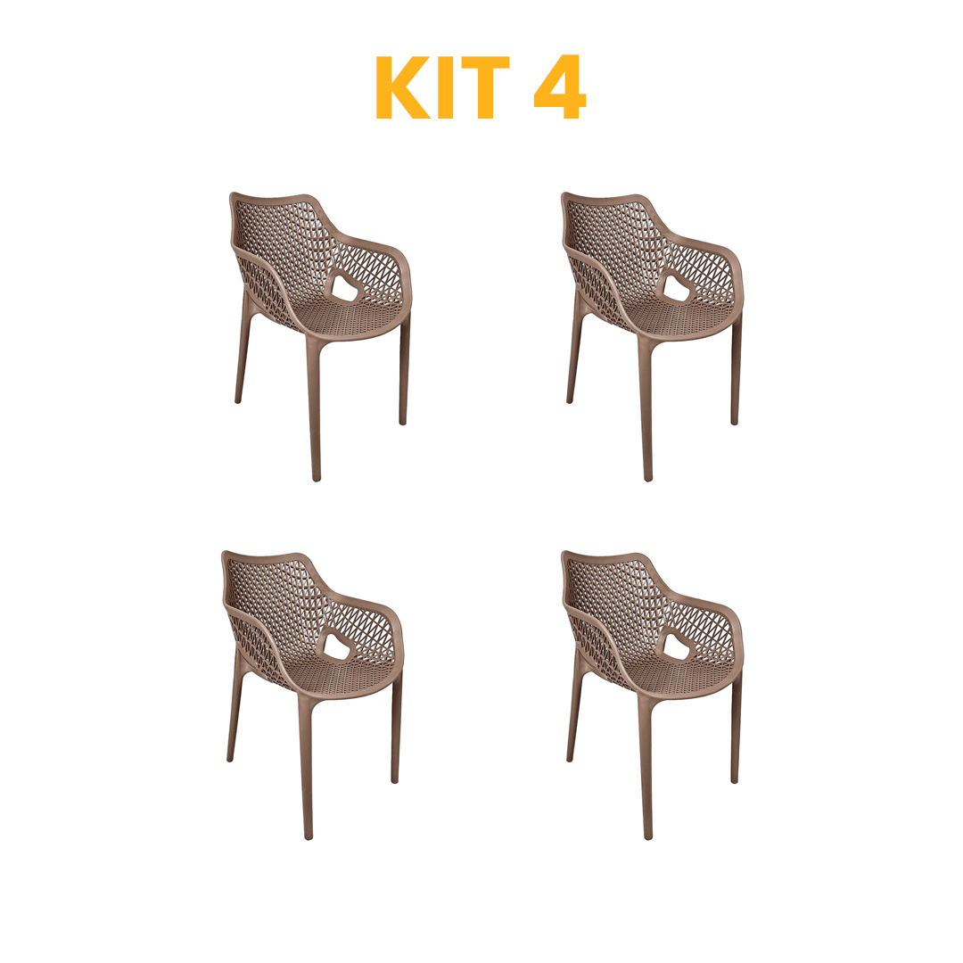 Kit - 4 Cadeira Suits Fendi