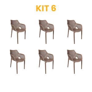 Kit - 6 Cadeira Suits Fendi