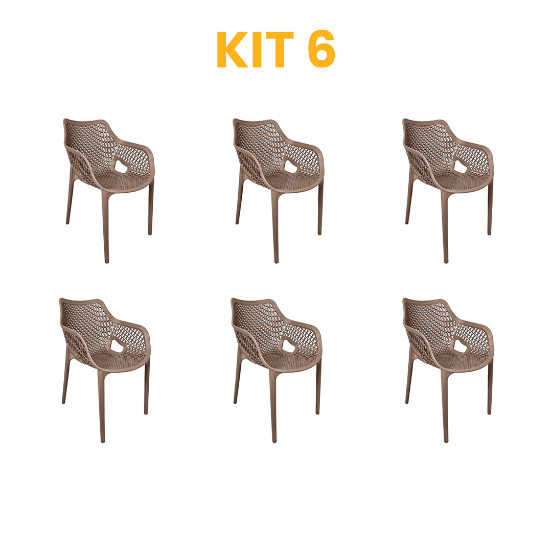 Kit - 6 Cadeira Suits Fendi