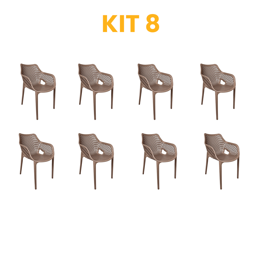 Kit - 8 Cadeira Suits Fendi