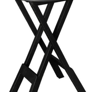 Mesa Bistrô Alta 60cm Dobrável Área Gourmet Bar Restaurante Preto