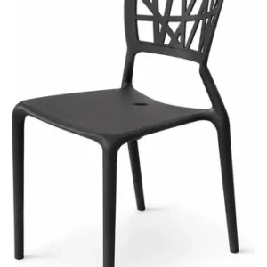 Cadeira De Jantar Elo Bistro Resistente Empilhavel Moderna Elo Preto