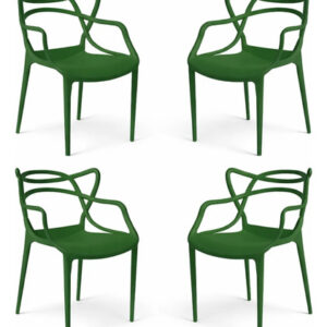 Cadeira Allegra Verde C/ Braço Empilhável Resistente Allegra Verde