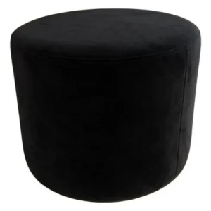 Puff 35x35 Em Suede Decorativo Banqueta Quarto E Sala Preto