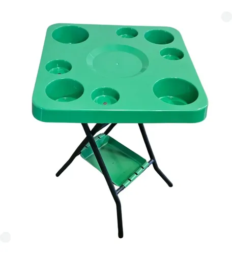 Mesa Dobrável Petisqueira Multiuso Bebidas E Petiscos Verde