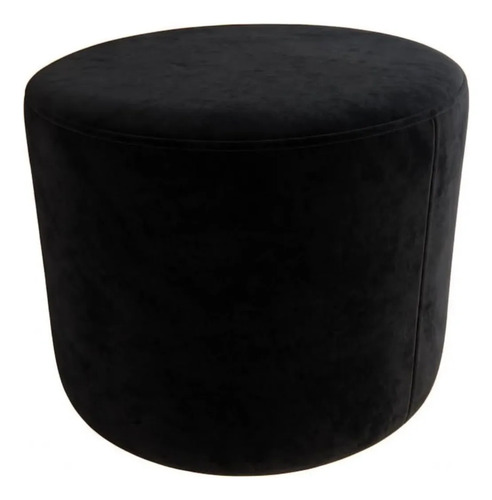 Puff 35x35 Suede Decorativo Banqueta Assento Confortável Preto