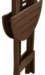 Mesa Bistrô Alta 60cm Dobrável Área Gourmet Bar Restaurante Marrom