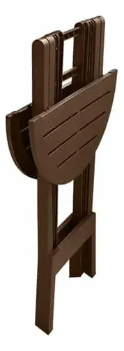 Mesa Bistrô Alta 60cm Dobrável Área Gourmet Bar Restaurante Marrom