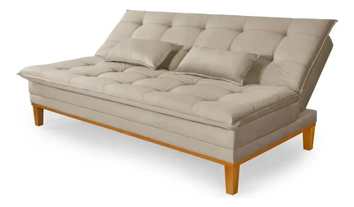 Prime Home Premium Sofá Cama Mobly Sofá 1 Bege Liso