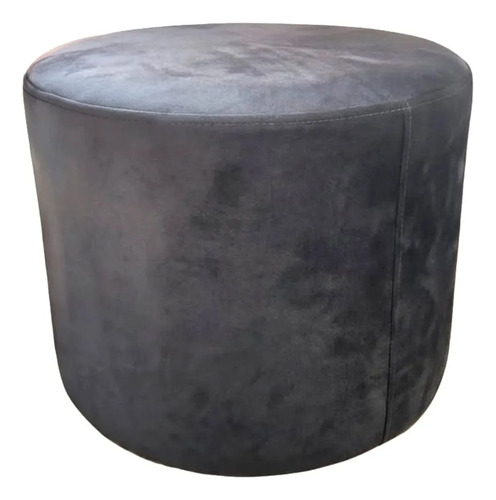 Puff 35x35 Suede Decorativo Banqueta Assento Confortável Cinza