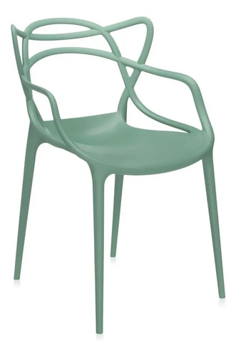 Cadeira De Jantar Rivatti Allegra Estrutura Verde Oliva X 6 Unidades Verde-claro