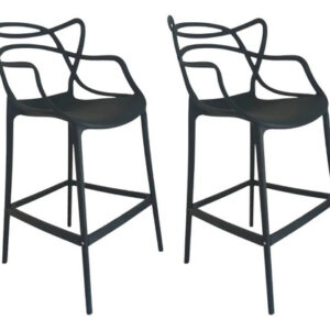 Kit 2 Banquetas Allegra Alta Cozinha Balcão Área Gourmet Fosca Preto