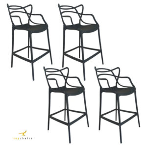 Banqueta Top Chairs Allegra Cor Preto Do 108cm Do Alto X 4unid