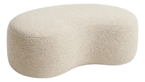 Apoio Para Pes Puff Orgânico Feijão Boucle Estofado Modern