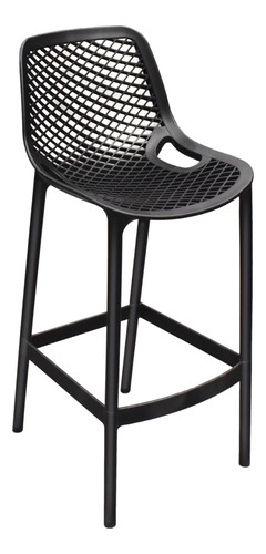 Cadeira Alta Para Balcão Banqueta Suits Jantar Area Gourmet Preto