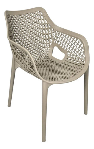 Kit Cadeiras Poltronas Suits Mosaico Com Braço Nude Suits 2 Nude