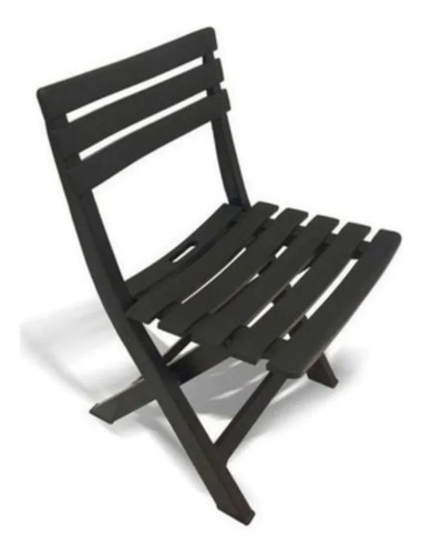 Kit 6 Cadeiras Dobráveis Bistro Plástico Suporta 110kg Preto Dobrável